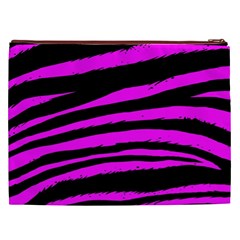 Pink Zebra Cosmetic Bag (XXL) from ArtsNow.com Back