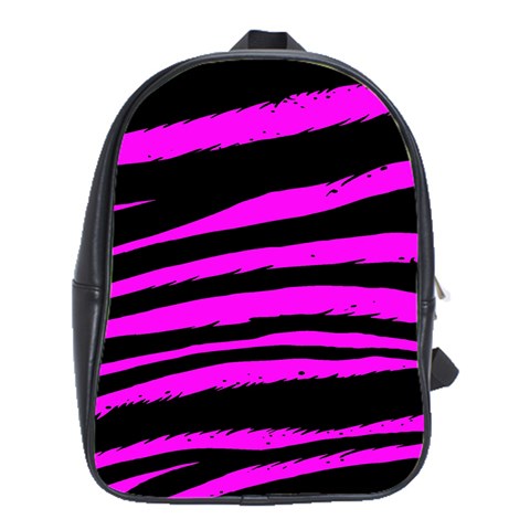 Pink Zebra School Bag (XL) from ArtsNow.com Front