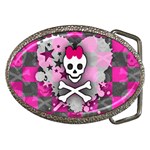 Princess Skull Heart Belt Buckle