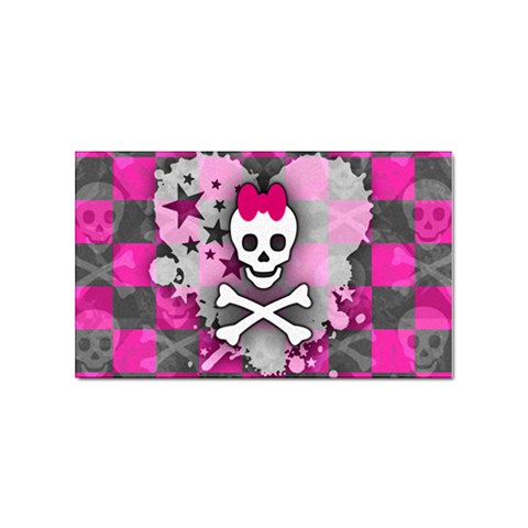 Princess Skull Heart Sticker (Rectangular) from ArtsNow.com Front