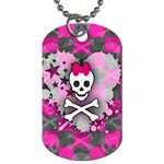 Princess Skull Heart Dog Tag (One Side)