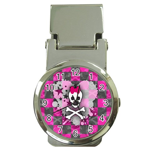 Princess Skull Heart Money Clip Watch from ArtsNow.com Front