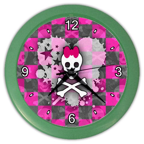 Princess Skull Heart Color Wall Clock from ArtsNow.com Front