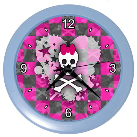 Princess Skull Heart Color Wall Clock from ArtsNow.com Front