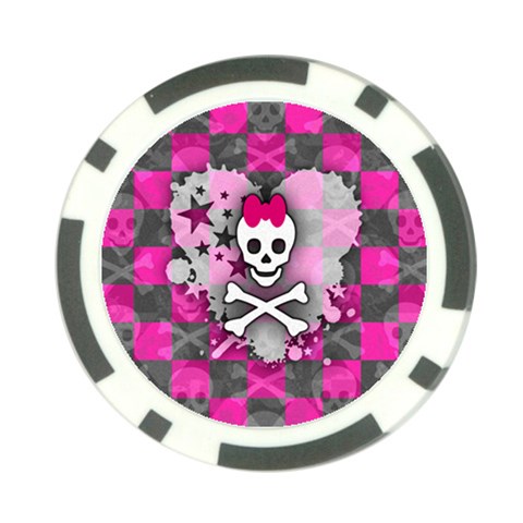 Princess Skull Heart Poker Chip Card Guard (10 pack) from ArtsNow.com Back