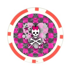 Princess Skull Heart Poker Chip Card Guard (10 pack) from ArtsNow.com Back