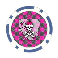 Princess Skull Heart Poker Chip Card Guard (10 pack) from ArtsNow.com Back