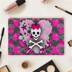 Princess Skull Heart Cosmetic Bag (Large) from ArtsNow.com Front