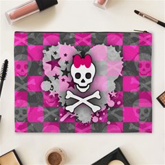 Princess Skull Heart Cosmetic Bag (XL) from ArtsNow.com Back