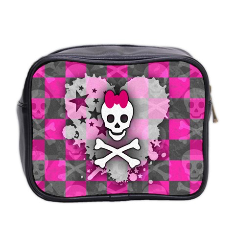 Princess Skull Heart Mini Toiletries Bag (Two Sides) from ArtsNow.com Back