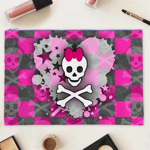 Princess Skull Heart Cosmetic Bag (XXL) from ArtsNow.com Front