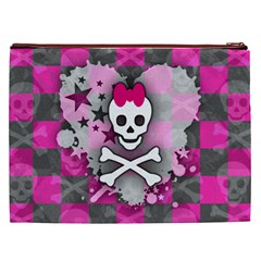 Princess Skull Heart Cosmetic Bag (XXL) from ArtsNow.com Back