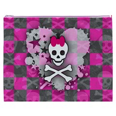 Princess Skull Heart Cosmetic Bag (XXXL) from ArtsNow.com Front