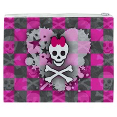 Princess Skull Heart Cosmetic Bag (XXXL) from ArtsNow.com Back