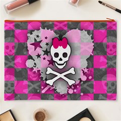 Princess Skull Heart Cosmetic Bag (XXXL) from ArtsNow.com Back