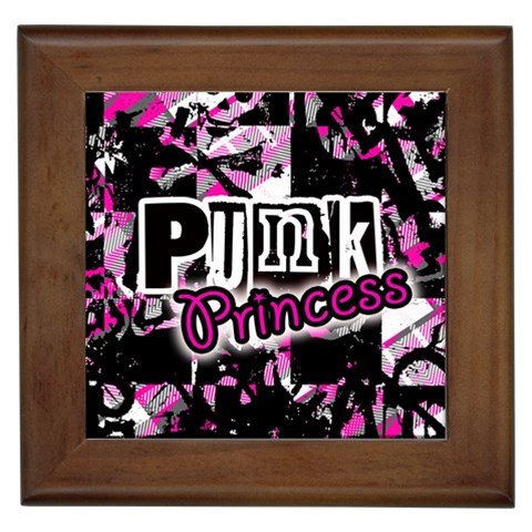 Punk Princess Framed Tile from ArtsNow.com Front