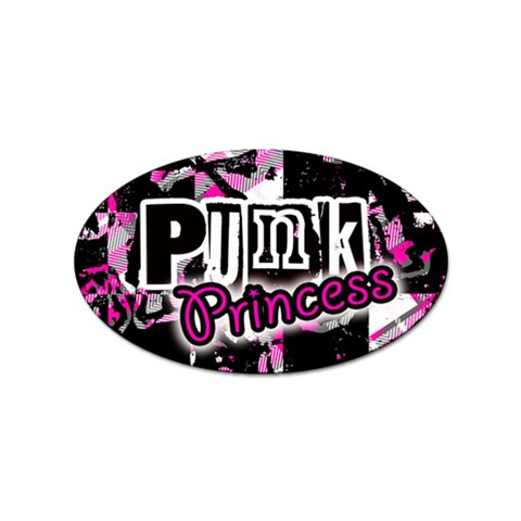 Punk Princess Sticker (Oval) from ArtsNow.com Front