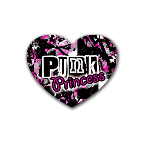 Punk Princess Rubber Coaster (Heart) from ArtsNow.com Front