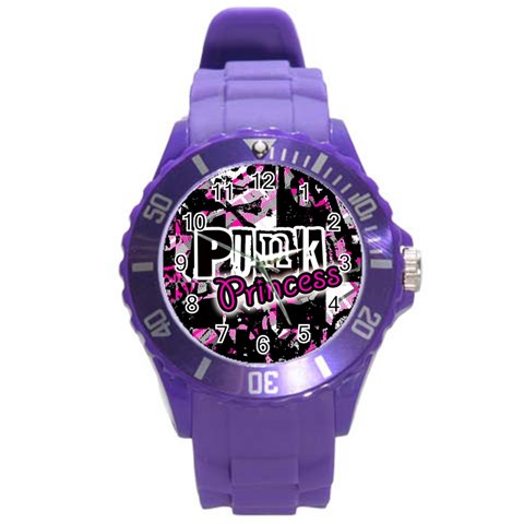 Punk Princess Round Plastic Sport Watch Large from ArtsNow.com Front