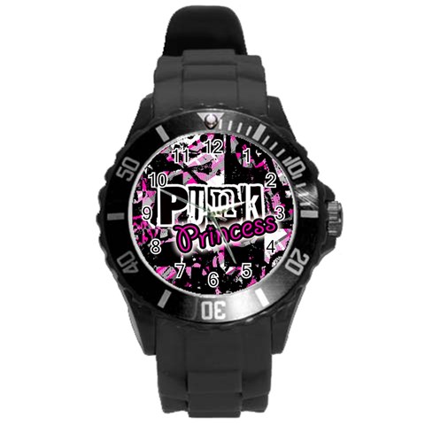 Punk Princess Round Plastic Sport Watch Large from ArtsNow.com Front