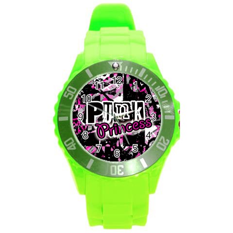 Punk Princess Round Plastic Sport Watch Large from ArtsNow.com Front