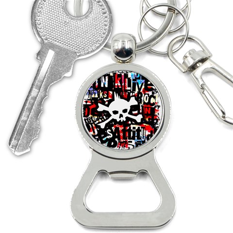 Punk Skull Bottle Opener Key Chain from ArtsNow.com Front