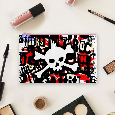 Punk Skull Cosmetic Bag (Medium) from ArtsNow.com Front