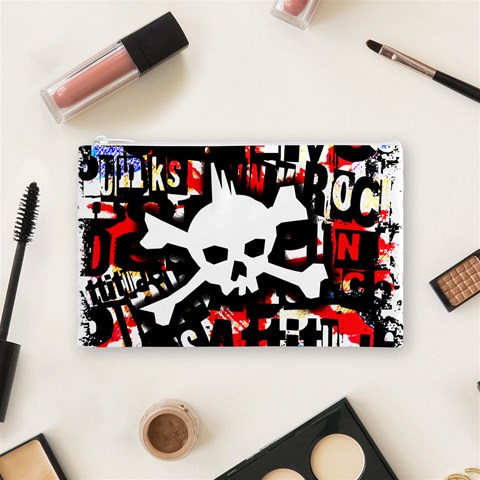 Punk Skull Cosmetic Bag (Medium) from ArtsNow.com Front