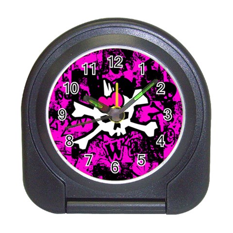 Punk Skull Princess Travel Alarm Clock from ArtsNow.com Front