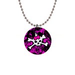 Punk Skull Princess 1  Button Necklace