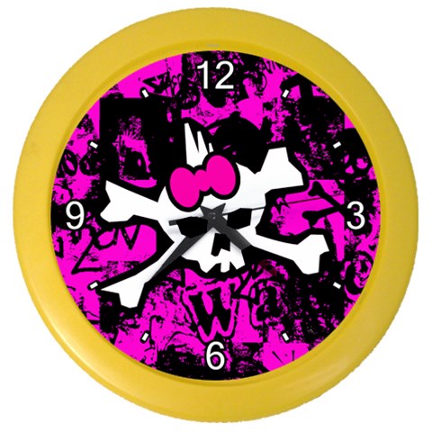 Punk Skull Princess Color Wall Clock from ArtsNow.com Front