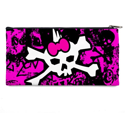 Punk Skull Princess Pencil Case from ArtsNow.com Back