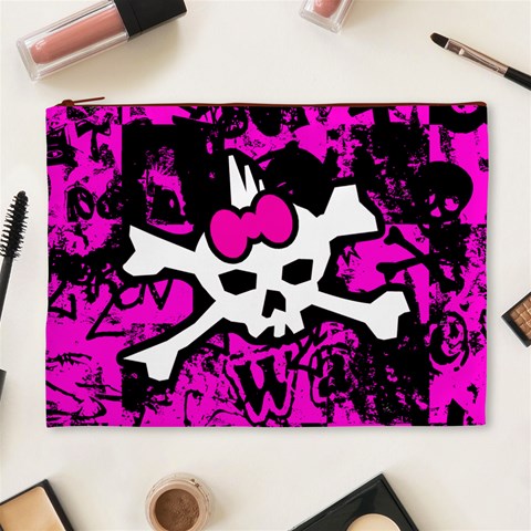 Punk Skull Princess Cosmetic Bag (XL) from ArtsNow.com Front