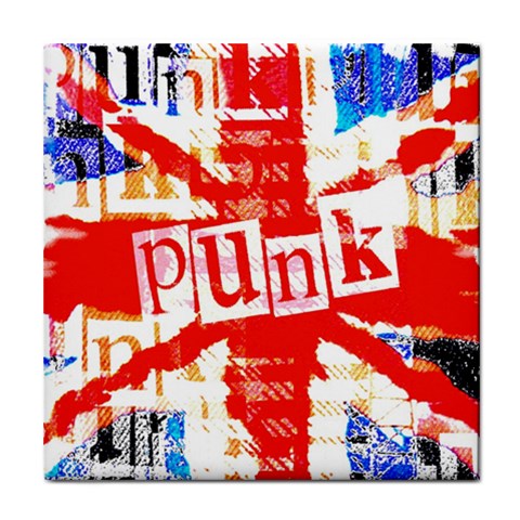 Punk Union Jack Tile Coaster from ArtsNow.com Front