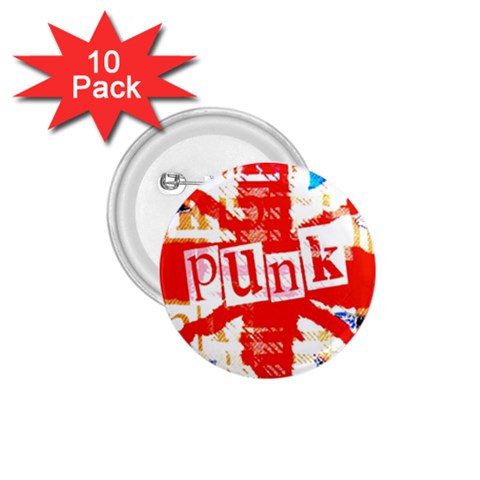 Punk Union Jack 1.75  Button (10 pack)  from ArtsNow.com Front