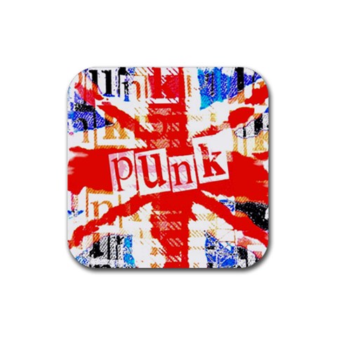 Punk Union Jack Rubber Coaster (Square) from ArtsNow.com Front