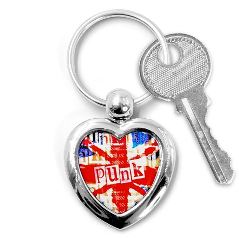 Punk Union Jack Key Chain (Heart) from ArtsNow.com Front