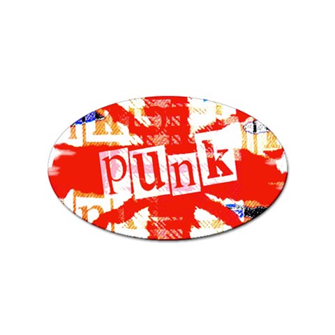 Punk Union Jack Sticker (Oval) from ArtsNow.com Front