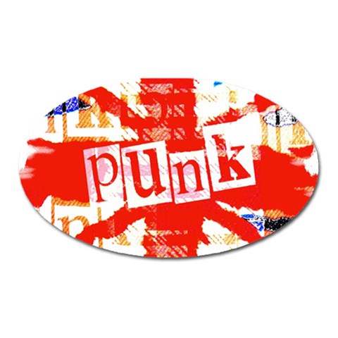 Punk Union Jack Magnet (Oval) from ArtsNow.com Front