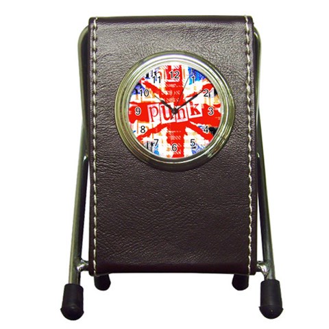 Punk Union Jack Pen Holder Desk Clock from ArtsNow.com Front