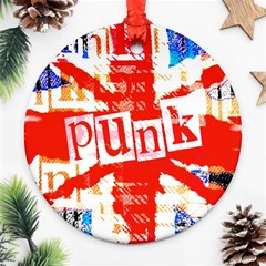 Punk Union Jack Round Ornament (Two Sides) from ArtsNow.com Front