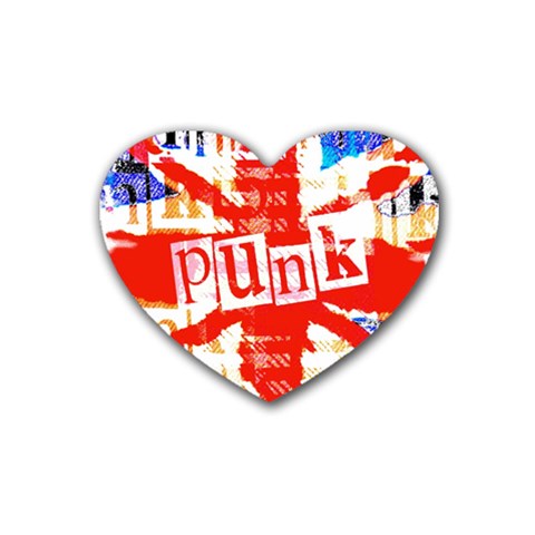 Punk Union Jack Heart Coaster (4 pack) from ArtsNow.com Front