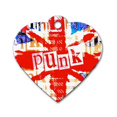 Punk Union Jack Dog Tag Heart (Two Sides) from ArtsNow.com Front