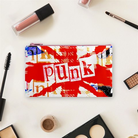 Punk Union Jack Cosmetic Bag (Small) from ArtsNow.com Front