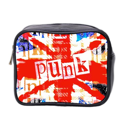 Punk Union Jack Mini Toiletries Bag (Two Sides) from ArtsNow.com Front