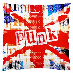 Punk Union Jack Large Cushion Case (Two Sides) from ArtsNow.com Front