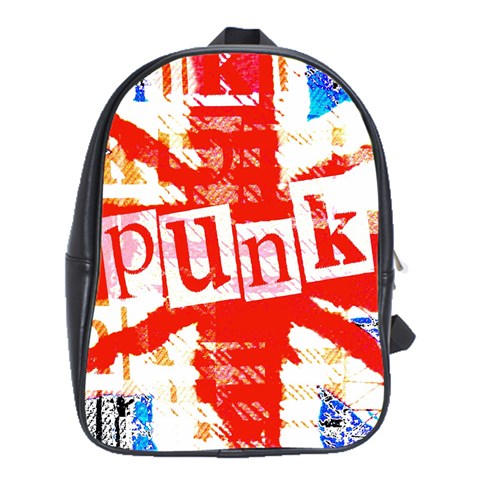 Punk Union Jack School Bag (XL) from ArtsNow.com Front