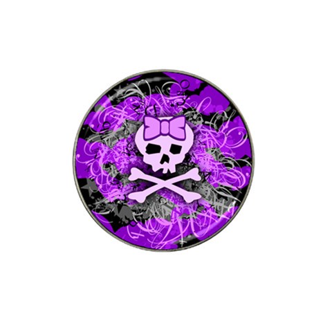 Purple Girly Skull Hat Clip Ball Marker (10 pack) from ArtsNow.com Front