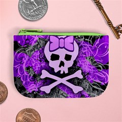 Purple Girly Skull Mini Coin Purse from ArtsNow.com Front