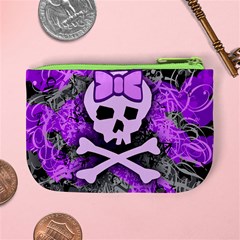 Purple Girly Skull Mini Coin Purse from ArtsNow.com Back